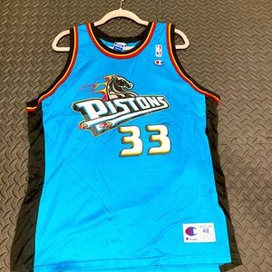 Detroit Pistons Grant Hill Authentic Champion Jersey #33